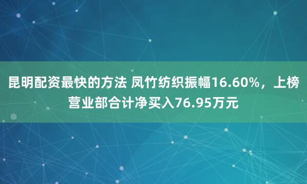 昆明配资最快的方法 凤竹纺织振幅16.60%，上榜营业部合计净买入76.95万元